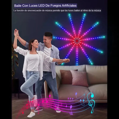 Luces Inteligentes con Sensor de Sonido - Efecto Fuegos Artificiales R